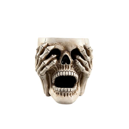 Michaels, 6" Screaming Skull Pot by Ashland® – Category: Halloween Vases & Containers